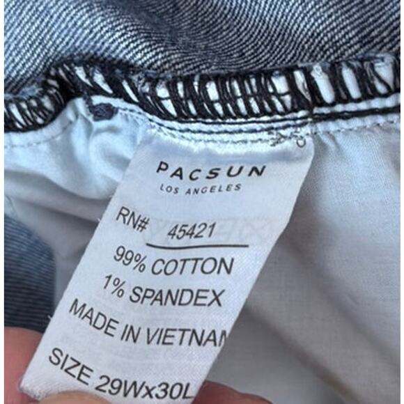 PacSun Distressed Stacked Skinny Jeans Mens 29 x 30 - Picture 6 of 9